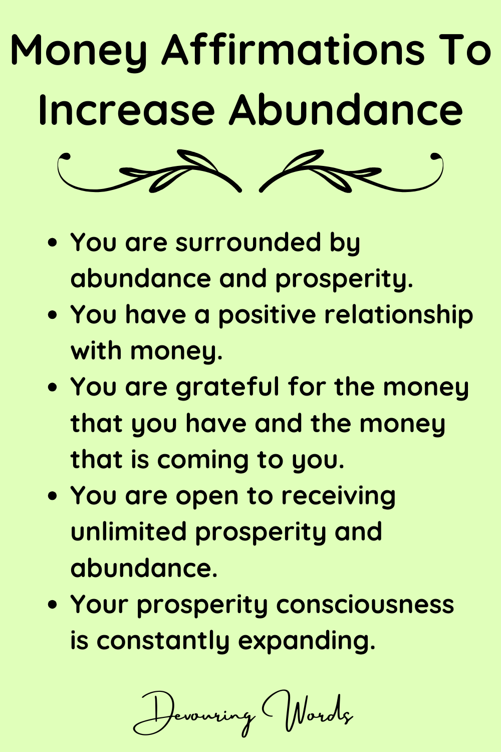 affirmations for money
